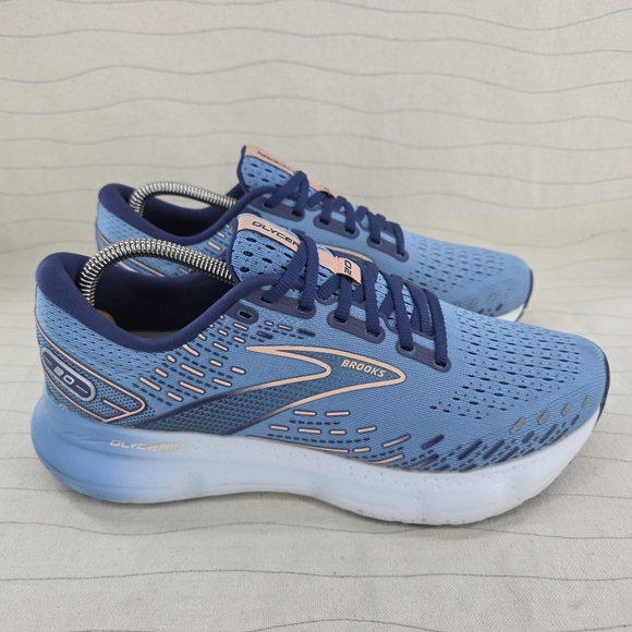 Brooks Shoes - Brooks Womens Glycerin 20 Blue Running Sneakers Shoes 1203691B478 Sz 10.5 B